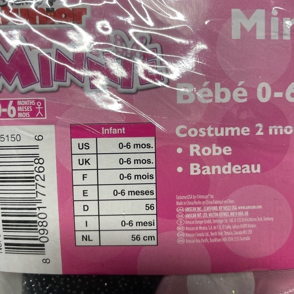 Disney Pink Minnie Mouse Costume for Kids - Picture 4 of 4